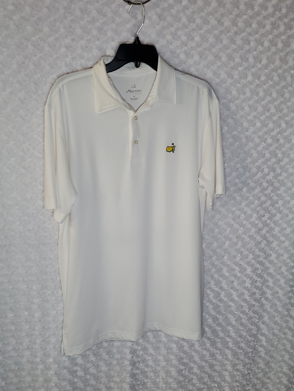 Masters Cream Polo with Embroidered Golf Emblem